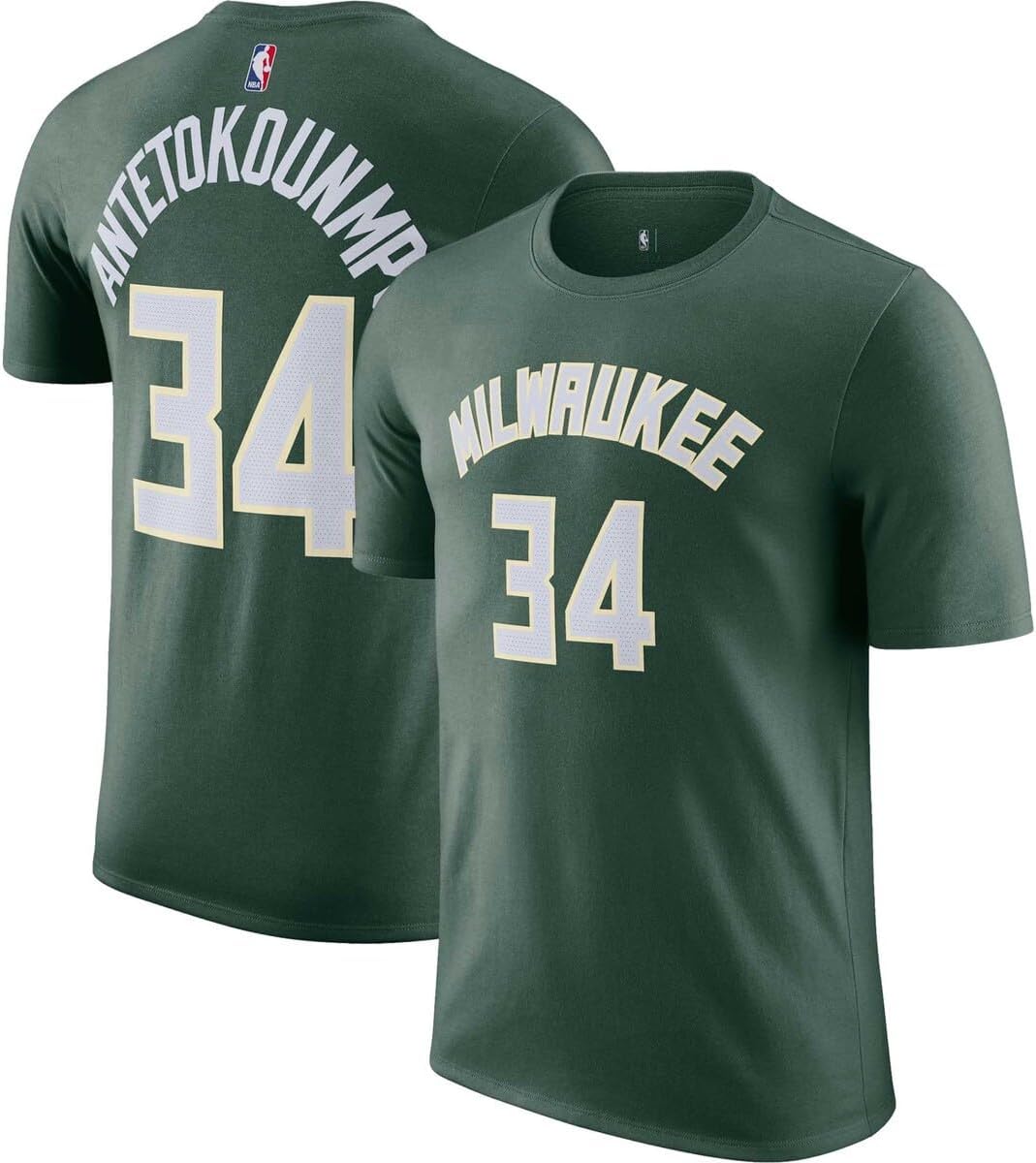 Giannis Antetkounmpo Milwaukee Bucks NBA Kids Youth 4-20 Green Icon Edition Performance Jersey T-Shirt 5-6 Green