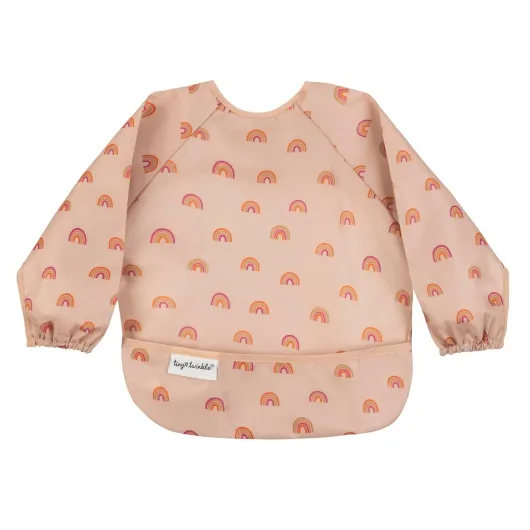 Mess Proof Baby Bib,Waterproof Smock Baby Bib for Eating,Machine Washable Long Sleeve Bib,Baby Led Weaning,Toddler Bib,BLW Supplies(Boho Rainbow, Small 6-24 Months) Small 6-24 Months Boho Rainbow