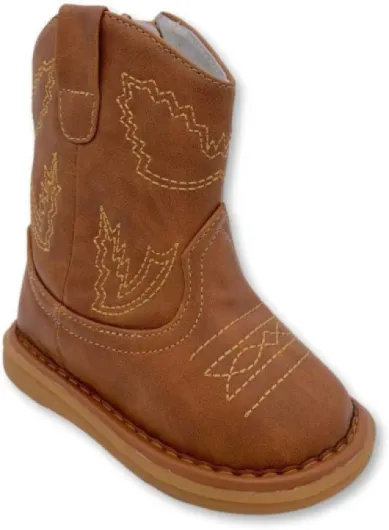 Toddler Squeaky Boots with Removable Squeaker in Fun Styles & Colors for Boys and Girls 7 Toddler Western