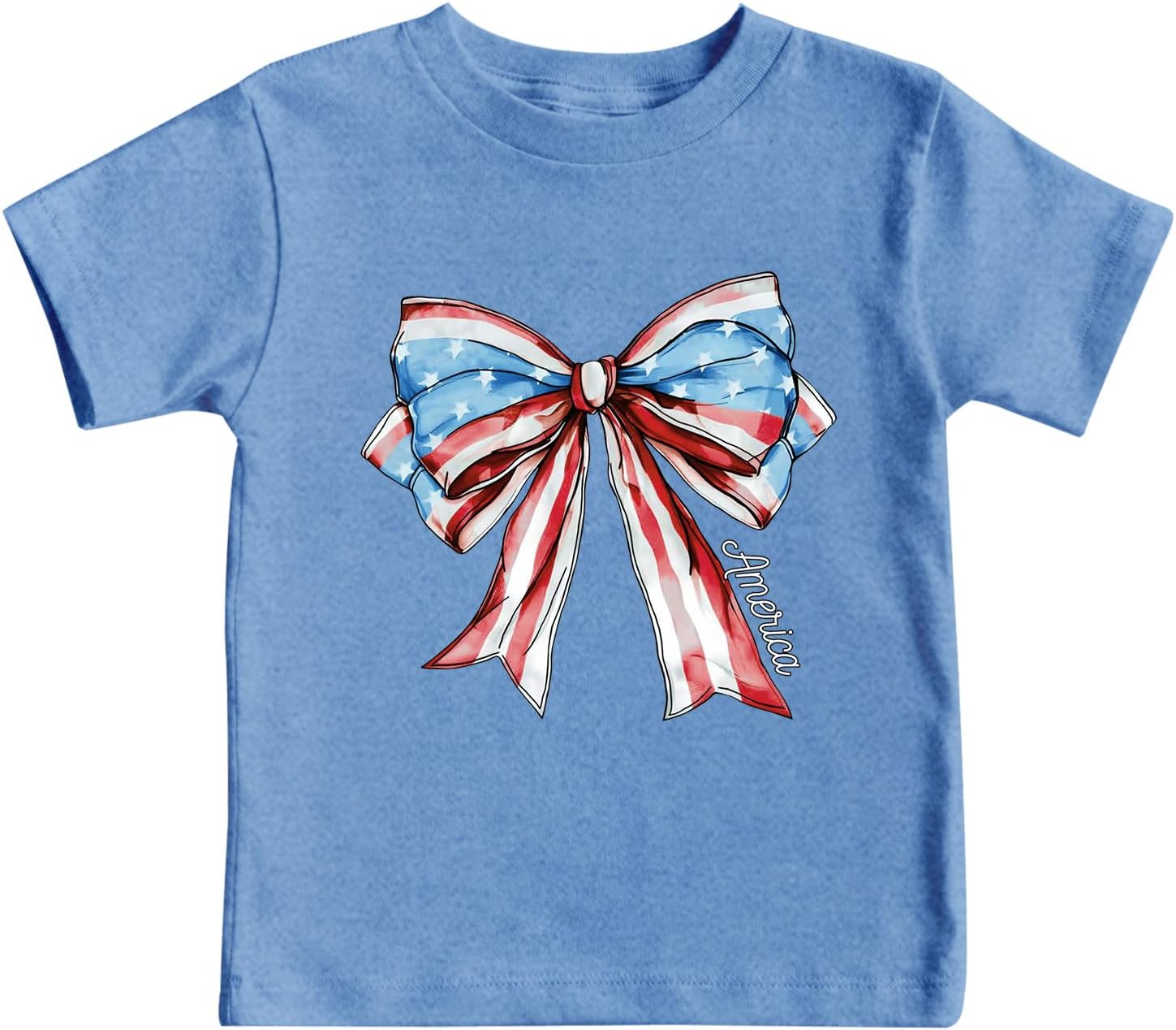4th of July Shirts Toddler Boys Girls American Flag USA T-Shirt Kids Patriotic Tee Tops Blue1 4T
