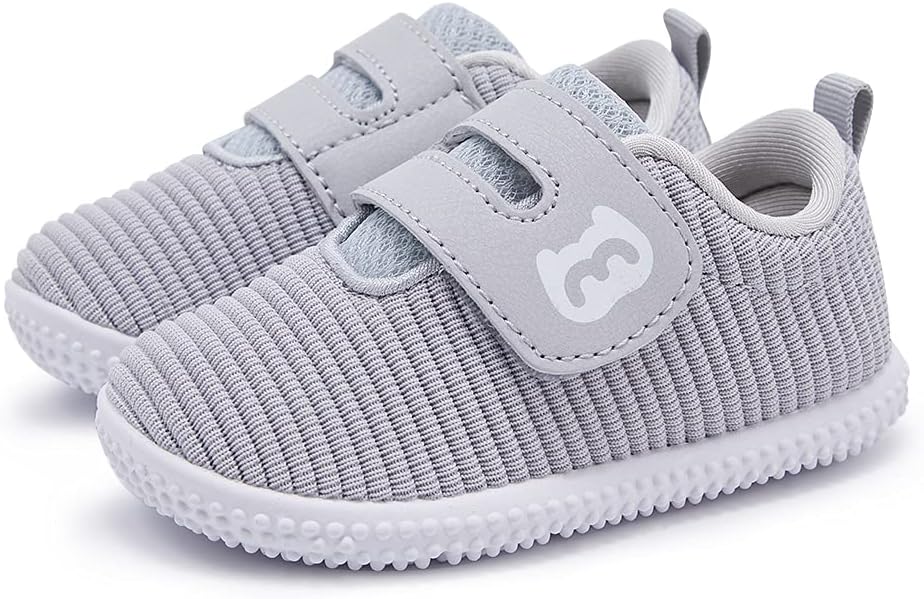 Baby Shoes Boy Girl Infant Sneakers Non-Slip First Walkers 6 9 12 18 24 Months 12-18 Months Infant 1-grey