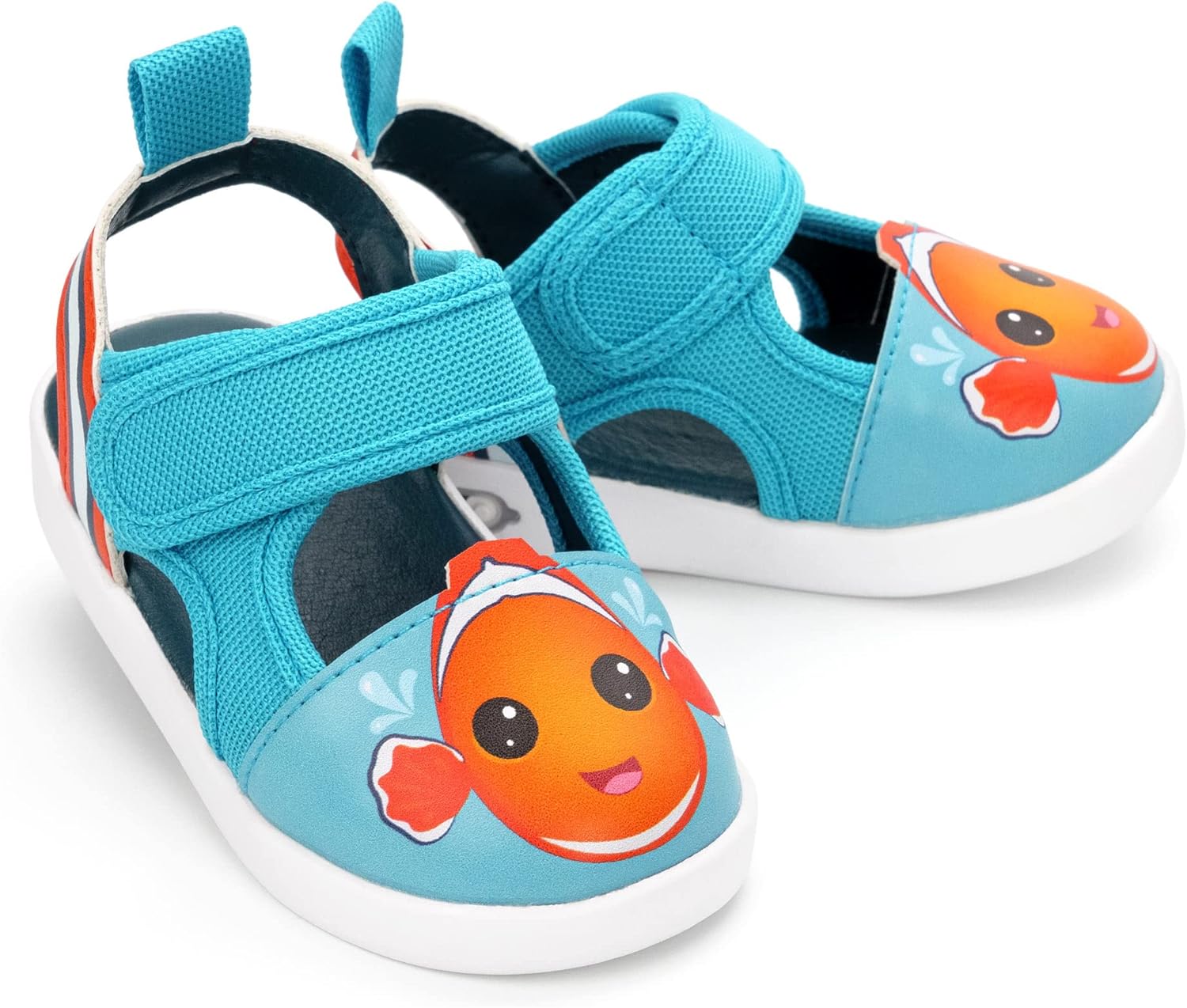 Squeaky Sandals for Kids with On/Off Squeaker Switch 6 Toddler Clownfish