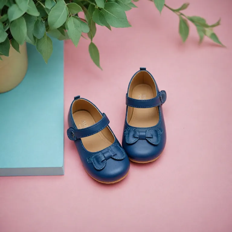 The Charm of Navy Blue Mary Jane Shoes for Kids