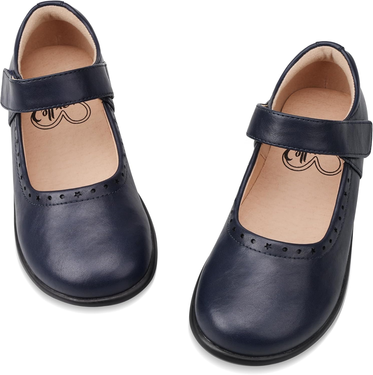 School Shoes for Girls Mary Jane Dress Shoes Uniform Flats (Little/Big Kids) 12 Little Kid Navy