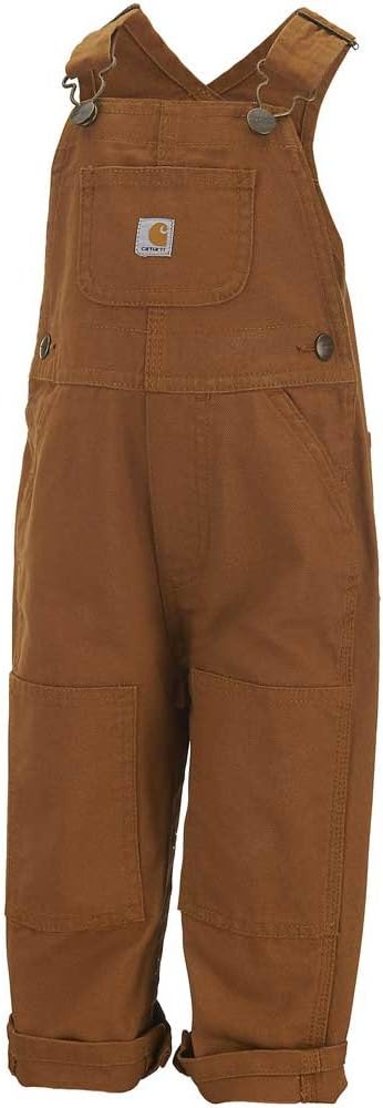 Baby Boys' Canvas Bib Overalls Carhartt Brown 9 Months