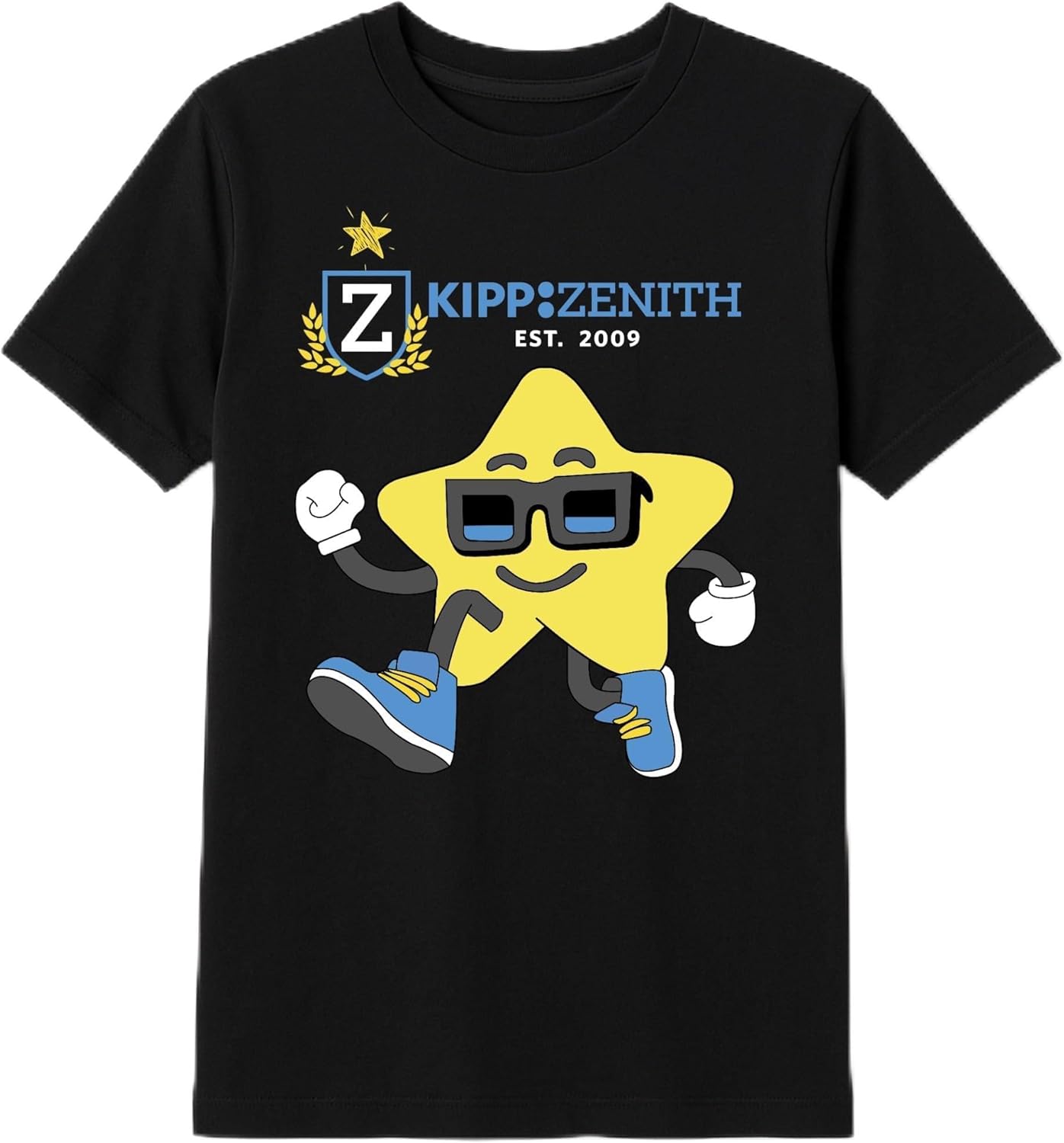 Kids' Kipp Zenith Academy Short Sleeve Crewneck T-Shirt 6-7 Black (Zenith Academy)