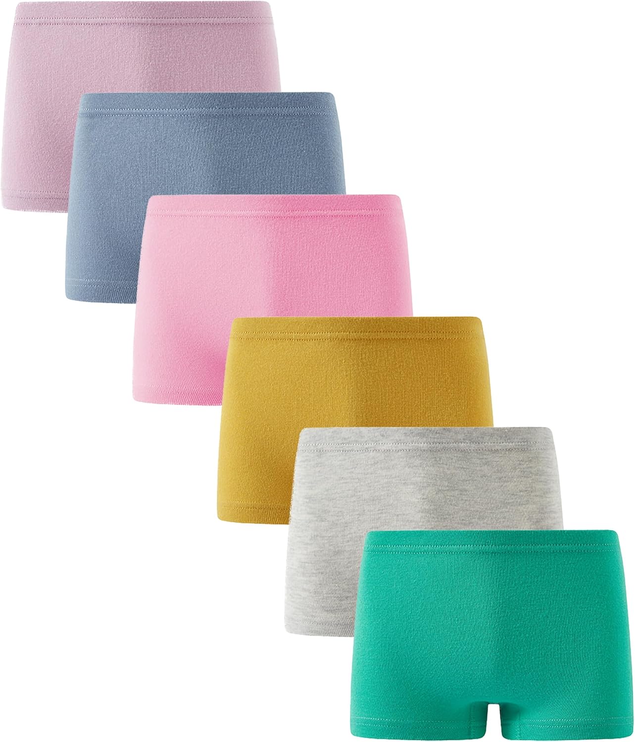 Soft Cotton Girls' Panties Boyshort Little Girls' Underwear Toddler Undies 14 Yellow/P25