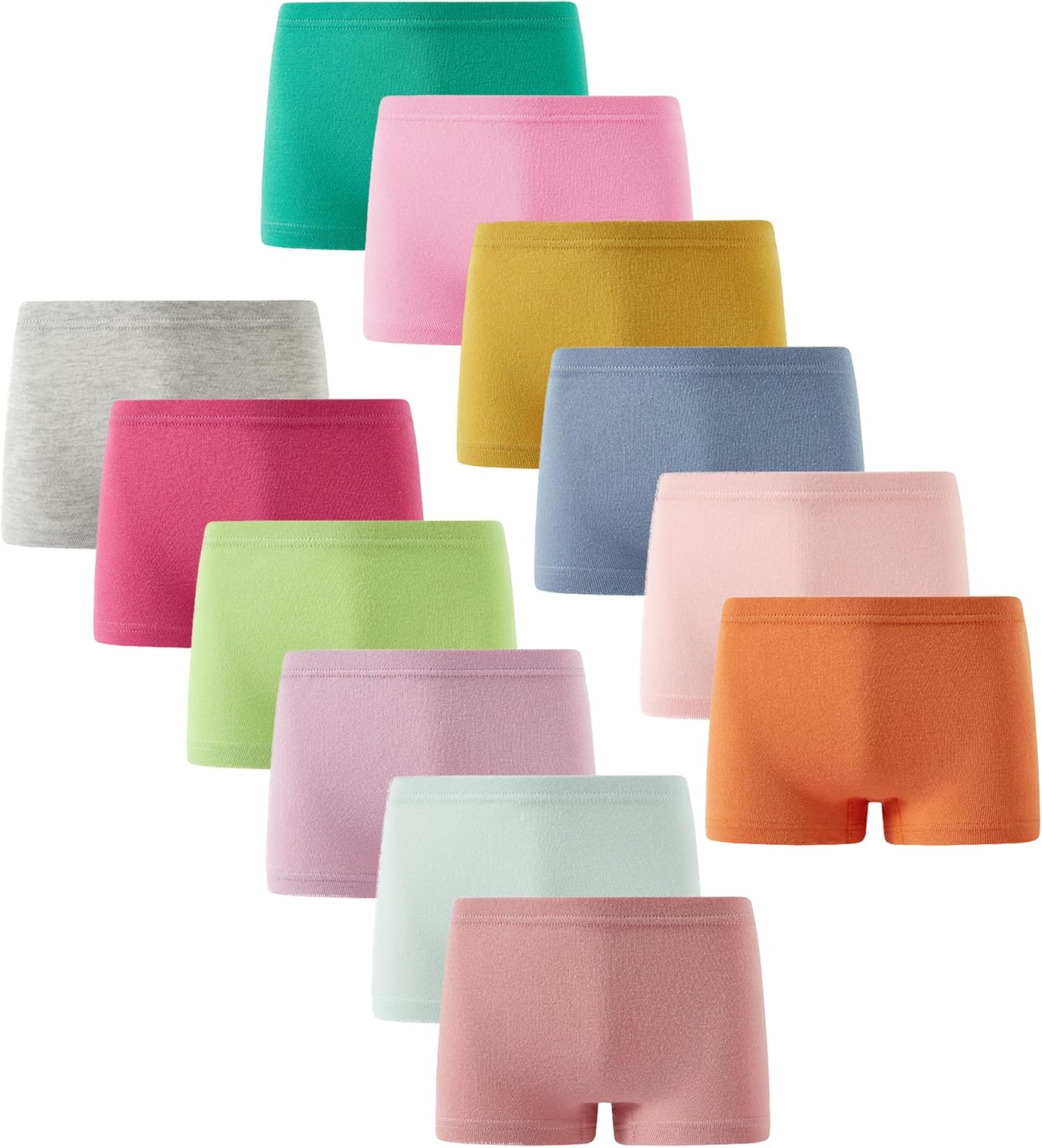 Soft Girls Boyshort Panties Cotton Briefs Kids Underwear 4 Grey Yellow