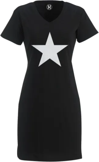 Haase Unlimited White Star - Sports Dallas Texas Ladies Dress Small-Medium Black