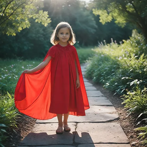 Why every little fashionista needs a red dress with a cape