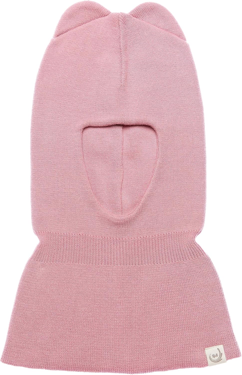 Cotton Knit Kids Balaclava Winter - Warm Double-Layer Baby, Toddler Hat with Neck Cover Ages 3 Months -7 Years - Beige, Pink 1-3T Pink