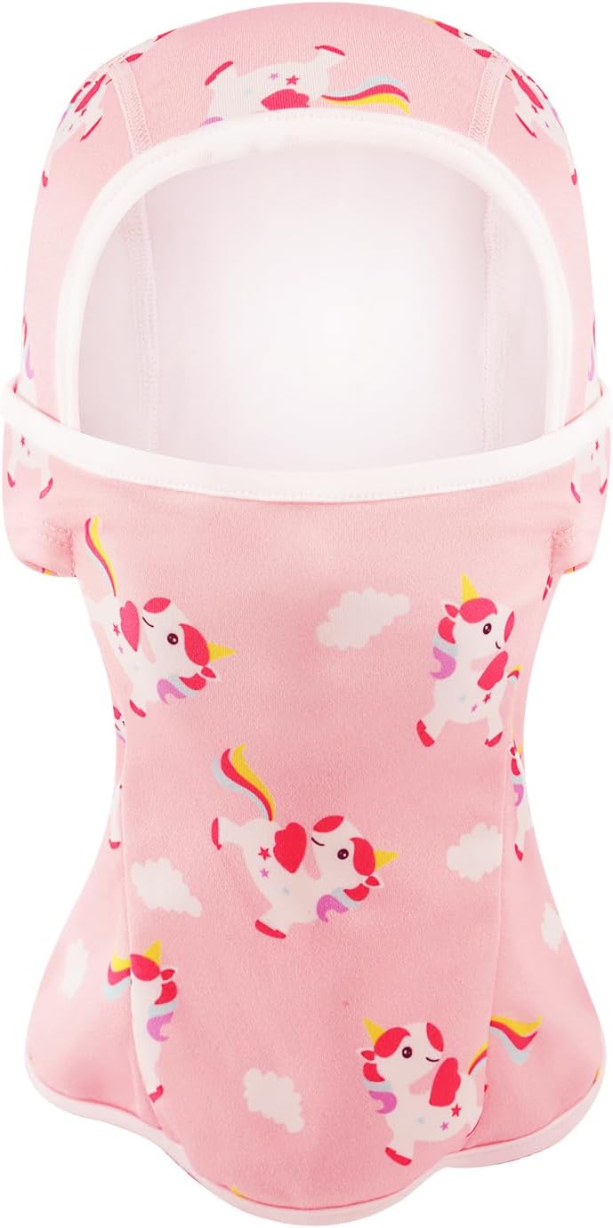 Toddler Ski Balaclava Kids Winter Face Cover Boys Snow Hat Girls Neck Warmer Baby Snowboarding Hats 2-8 Years B-pink