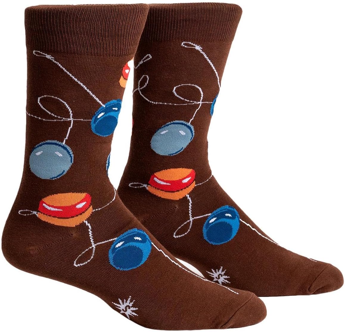 , Men's Crew, Space and Alien Socks One Size Yo-yoing Around