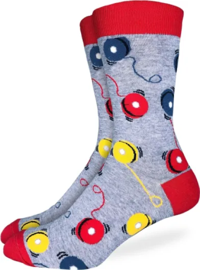 Men's Bigfoot, Sasquatch, Abominable Snowman & Yeti Socks, Adult Large Yo-yo, Mens
