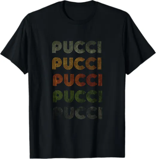 Love Heart Pucci Tee Grunge Vintage Style Black Pucci T-Shirt