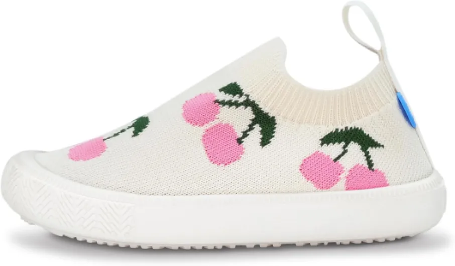 JAN & JUL Machine Washable Knit Shoes - Breathable Light-Weight Sneakers (Baby/Toddler/Little Kid) 12 Little Kid Graphic Knit Shoes: Cherries