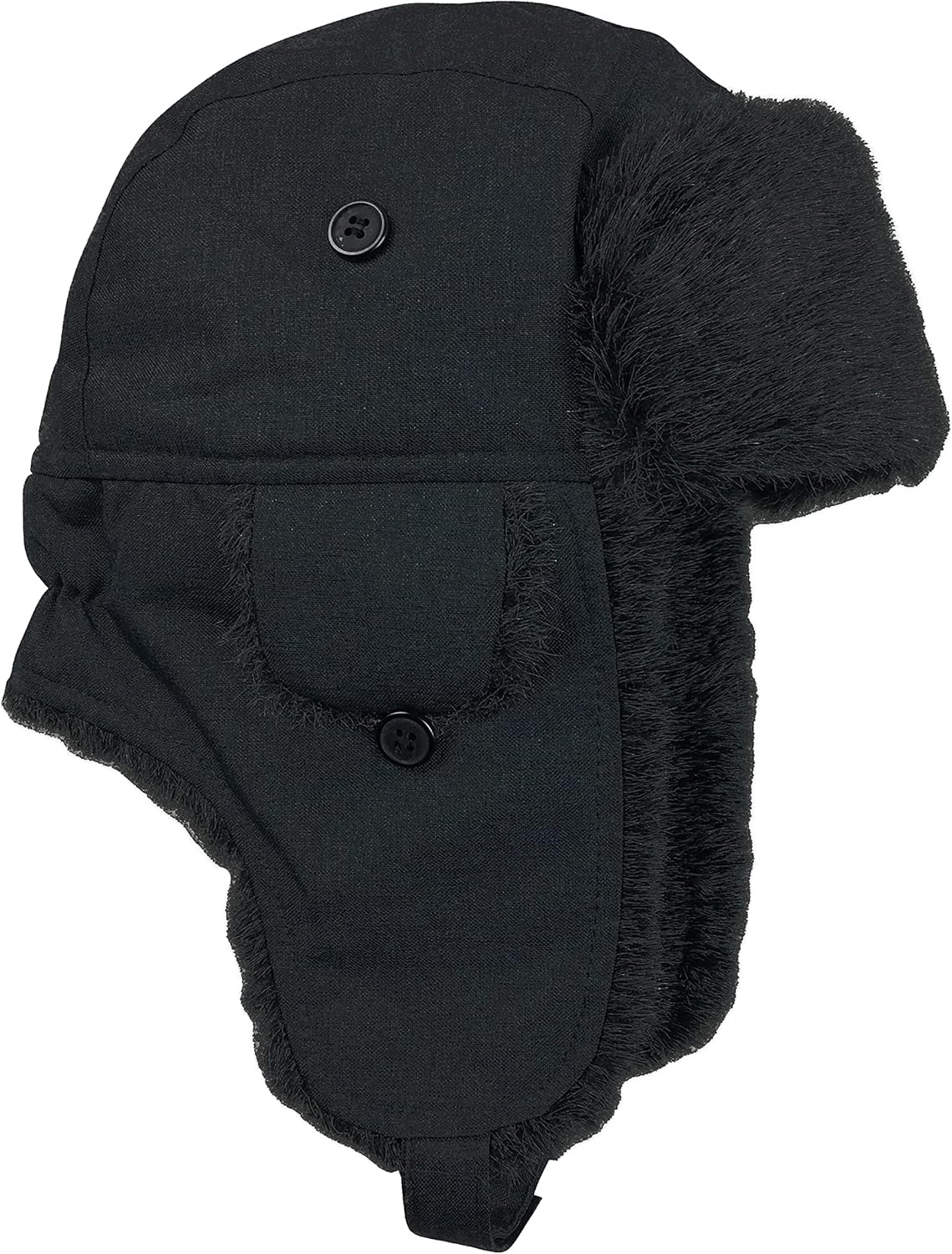 N'Ice Caps Kids Winter Trapper Hat Warm Large Ear Flaps 6-8 Years Black 1