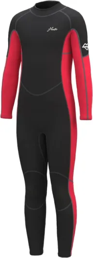 Kids Wetsuit for Boys Girls Toddler Youth 3/2mm Neoprene Full Wet Suits in Cold Water for Swimming Surfing Diving K1-Red+Gray Stitch Upgrade 6