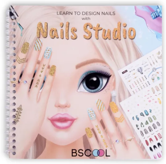 Drawing, Coloring & Activity Book - Nail Design Book with Stickers and Guides - Fashion Design Sketchbook for Kids 5 and up - Little Designer Creativity Book - Nail Sticker Book - Gift for Girls Nail Design Studio