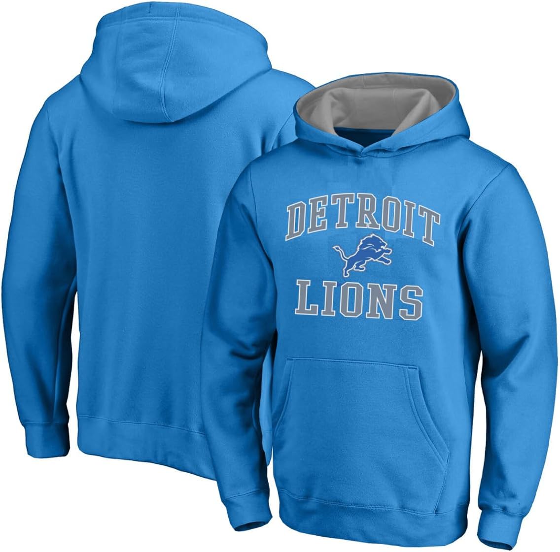 NFL Kids Youth 4-20 Officially Licensed City Wide Team Logo Pullover Hoodie Sweatshirt 8 Detroit Lions - Blue