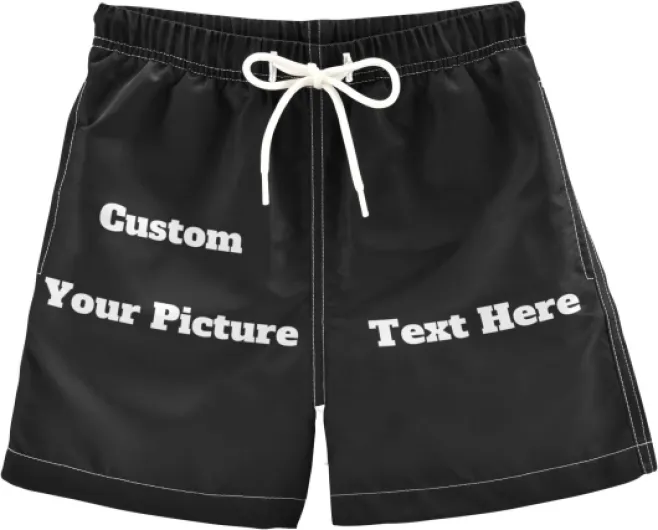 Boys Swim Trunks Black White Buffalo Check Plaid Toddler Swim Shorts Bathing Suit Swimsuit Toddler Boy Swimwear 2T 20205720 2T Custom