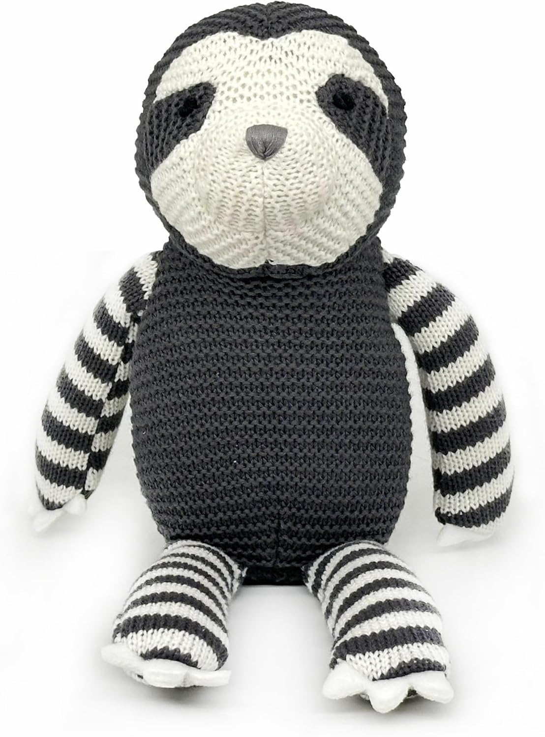 100% Organic Cotton Baby Toys 7.1" Sloth Stuffed Animal for Newborn (Grey) Grey Sloth