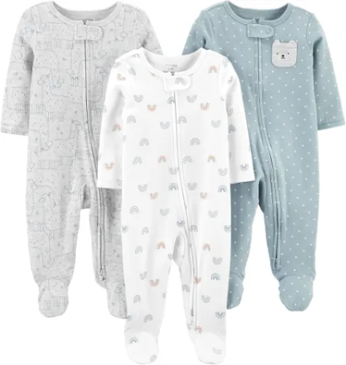 3-pack Sleep and Play Newborn Bear/Llama/Rainbow