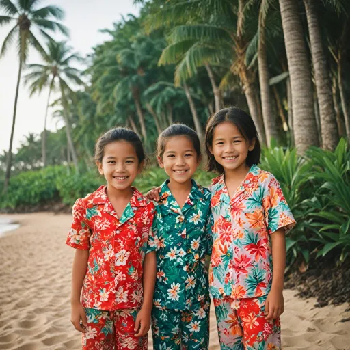 Bringing island vibes to the holidays with hawaiian christmas pajamas for kids