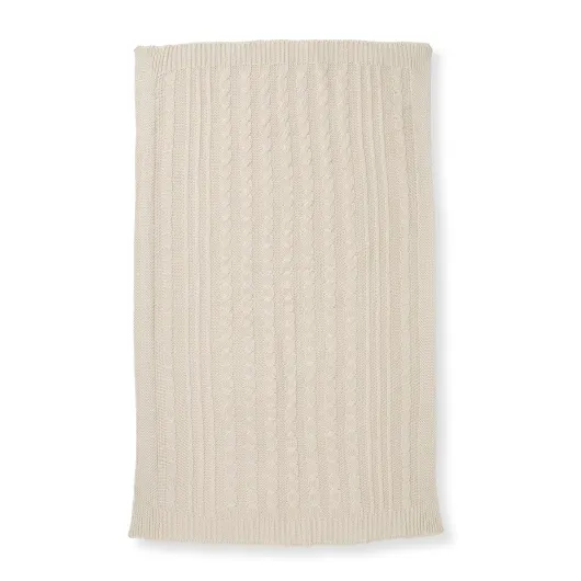 Burt's Bees Baby Infant Blanket, Cable Knit, Made with 100% Soft Breathable Organic Cotton, Nursing Blankets, Machine Wash Baby Newborn Essentials, Size 30 x 40 Inch Oat