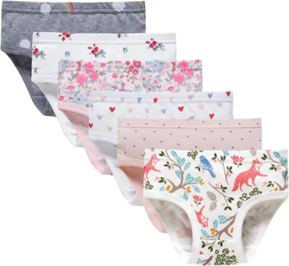 Soft Cotton Underwear Toddler Girls'Briefs Soft Undies 3 Style 2