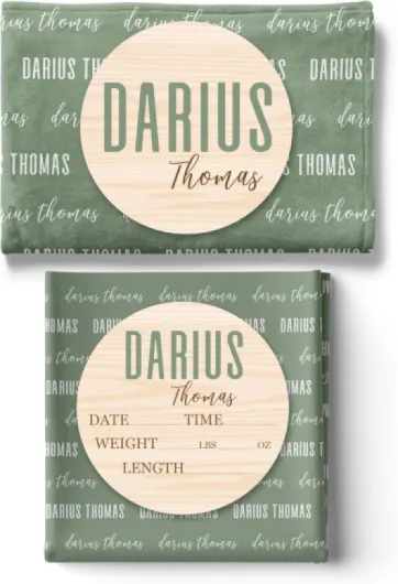 Personalized Baby Swaddle, Custom Name Blanket, Nursery Name Sign, Newborn Announcement Sign, Birth Stat, Gender Reveal, Baby Essentials, (Swaddle and 30x40 Blanket) Swaddle and 30x40" Blanket