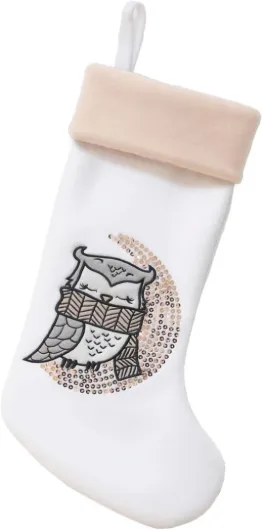 18" Classic Embroidered Sequined Animal Christmas - Owl - 1 Unit 03 Owl 1 Piece