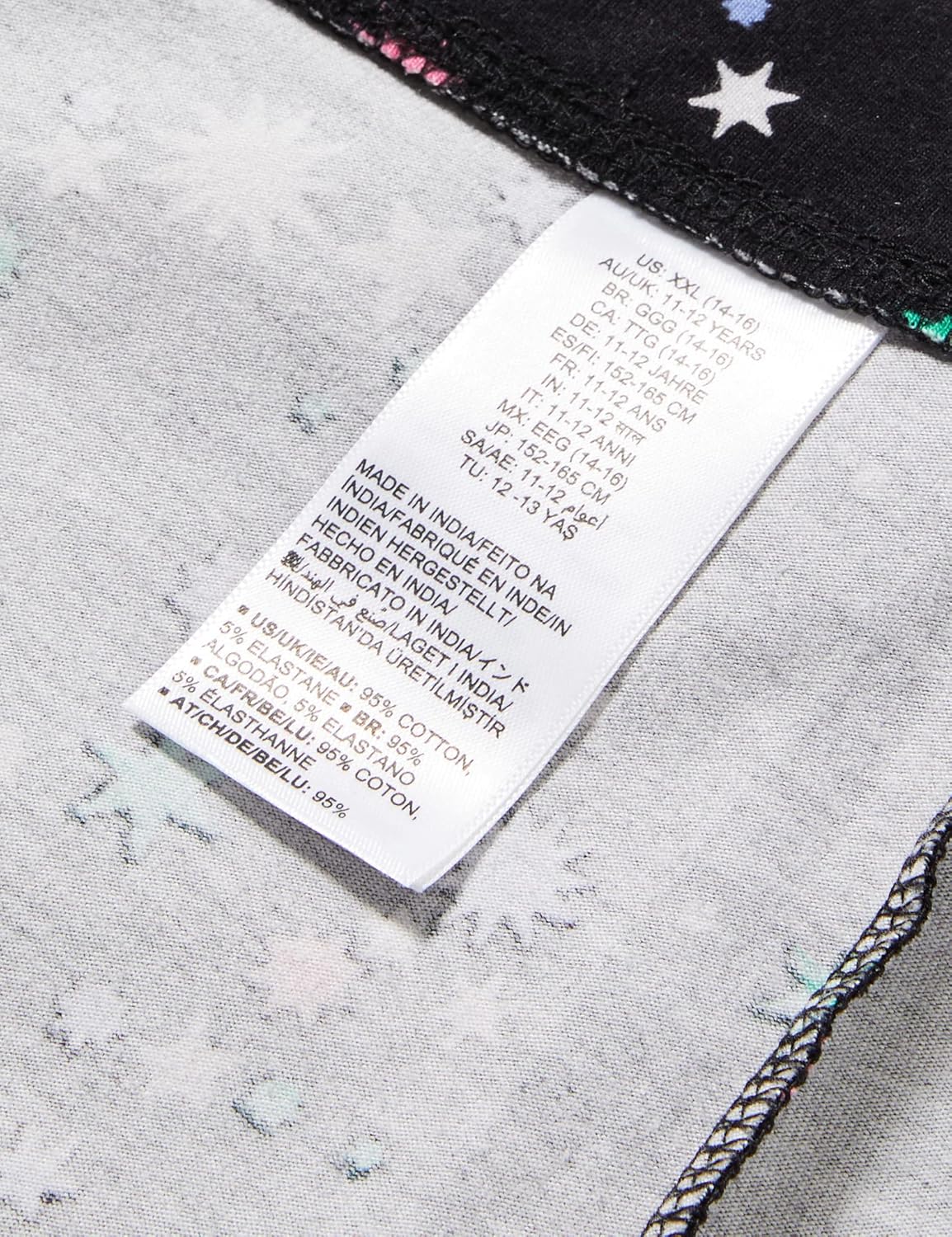 Girls and Toddlers' Leggings, Multipacks 5 Aqua Green/Black Stars/Navy/Pink/Stripe 4T