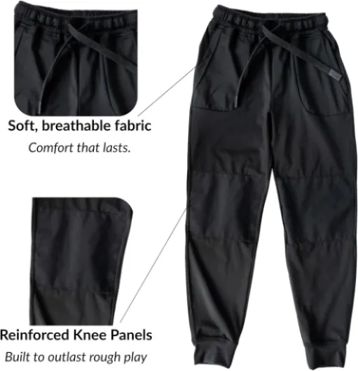 Hudson Joggers for Boys – Reinforced Knee Kids Pants, Durable Stretch Fit, Fade-Resistant, Sizes XS–XXL Medium