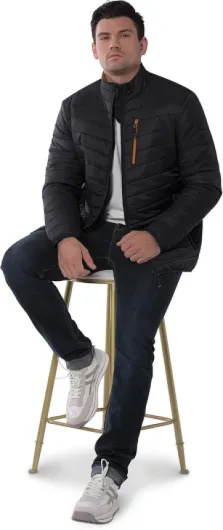 33,000ft Mens Winter Lightweight Jacket Warm Short Packable Puffer Jacket Transitional Padded Jacket Quilted Jacket for Men Lined for Hiking Travelling S Black