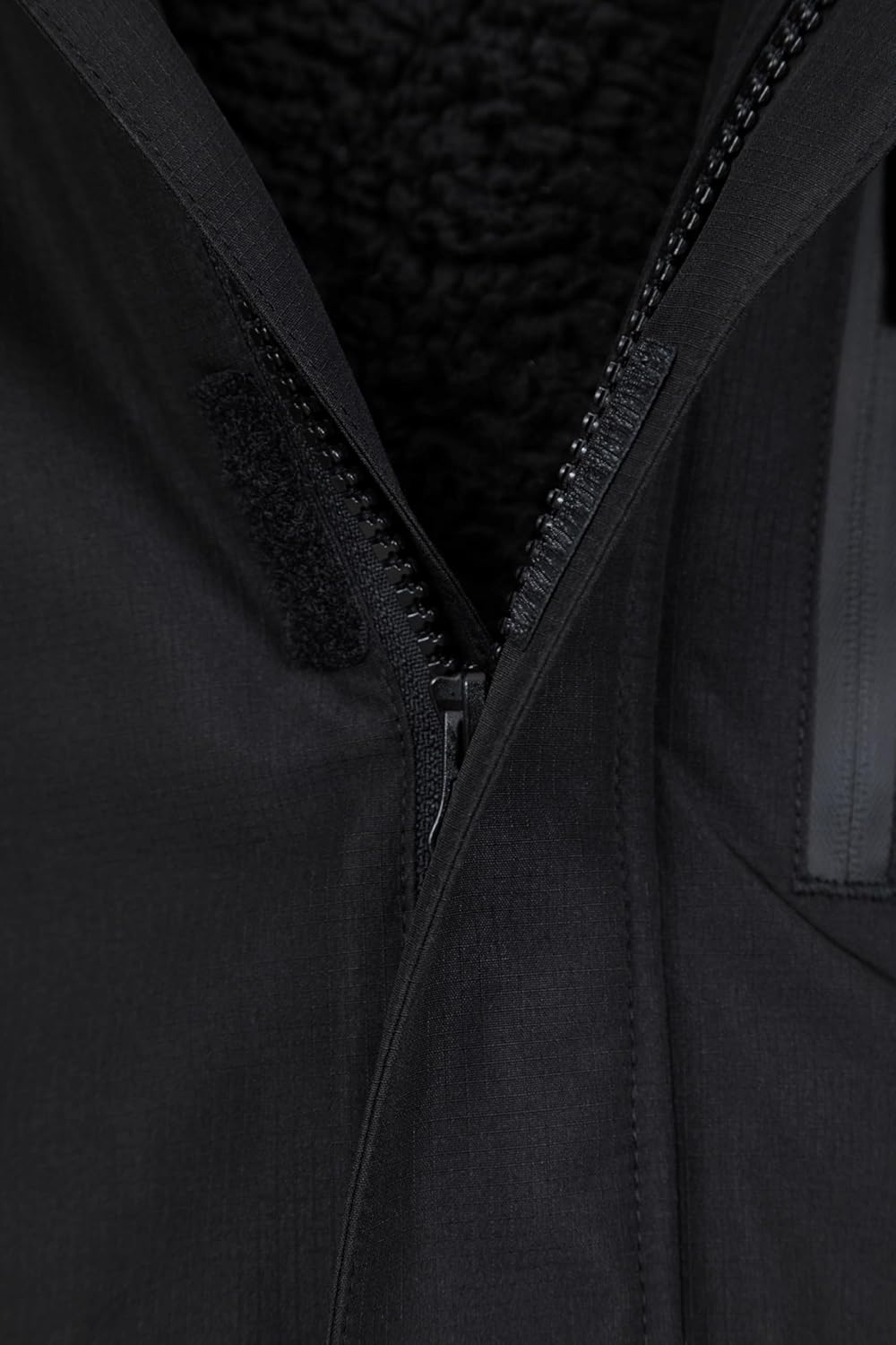 Noah Kids Borg Lined Waterproof Jacket - Sherpa Lined Puffer Coat with Lots Of Pockets, Boys & Girls - Spring Summer Outdoors & Travelling 9-10 Years Black
