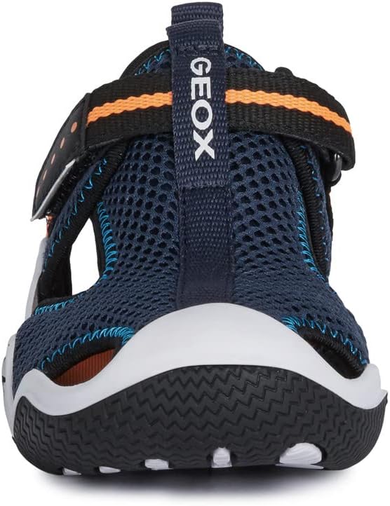 Geox Boy's Jr Wader aSandals 8.5 UK Child Navy Orangefluo