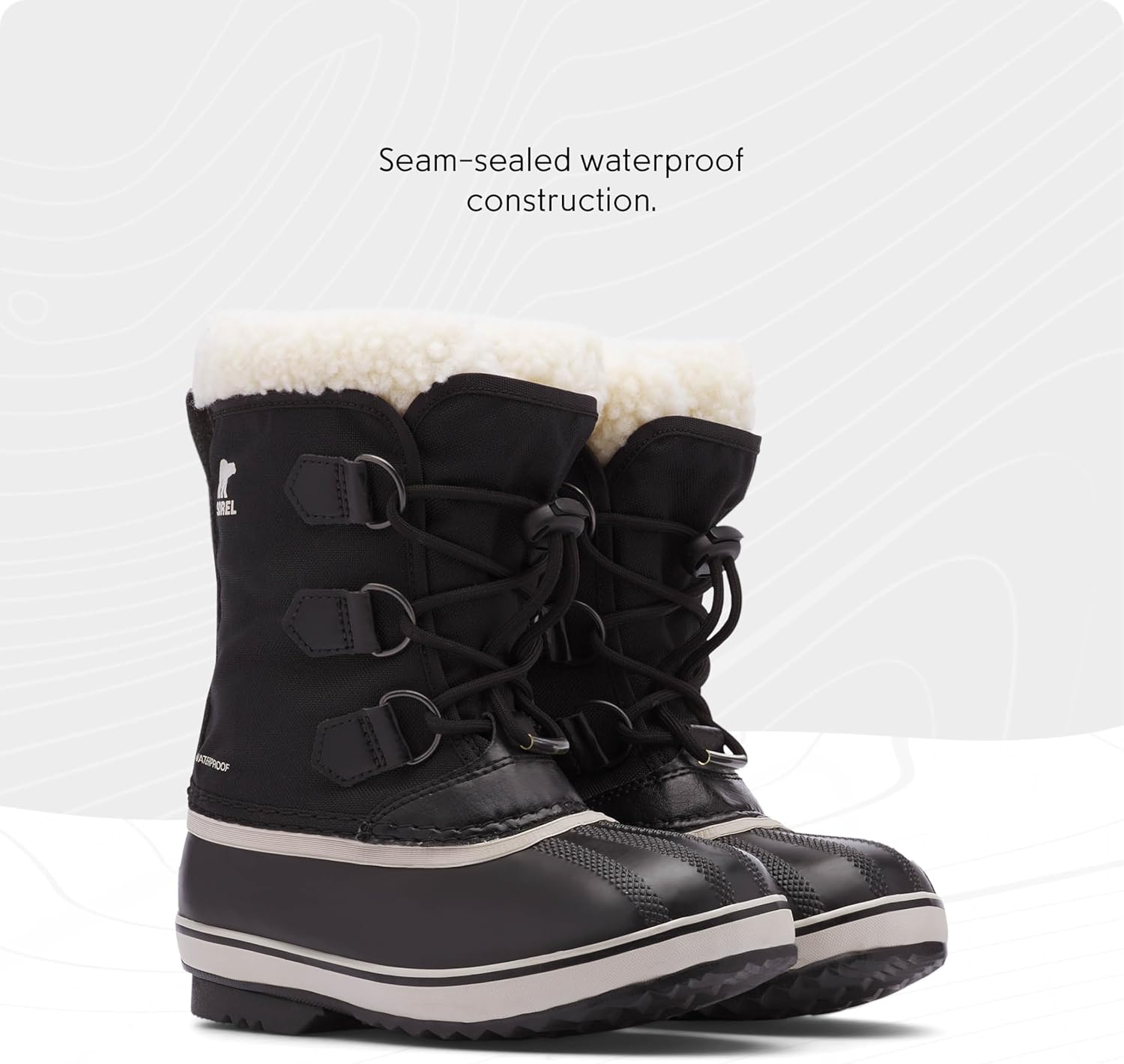 Sorel Yoot Pac Nylon Wp Unisex Kids Winter Boots, Black 2024, 5 UK