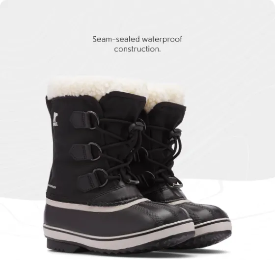 Sorel Yoot Pac Nylon Wp Unisex Kids Winter Boots, Black 2024, 5 UK