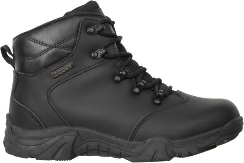 Canyon Kids Waterproof Boots - Breathable Rain Boots with Vibram Outsole & Leather Upper - For Spring Summer, Walking & Outdoors 2 UK Child Black