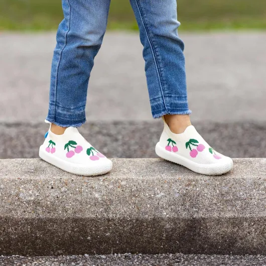 Jan & Jul Lightweight Slip-on Summer Shoes for Boy or Girl 12 UK Child Cherries