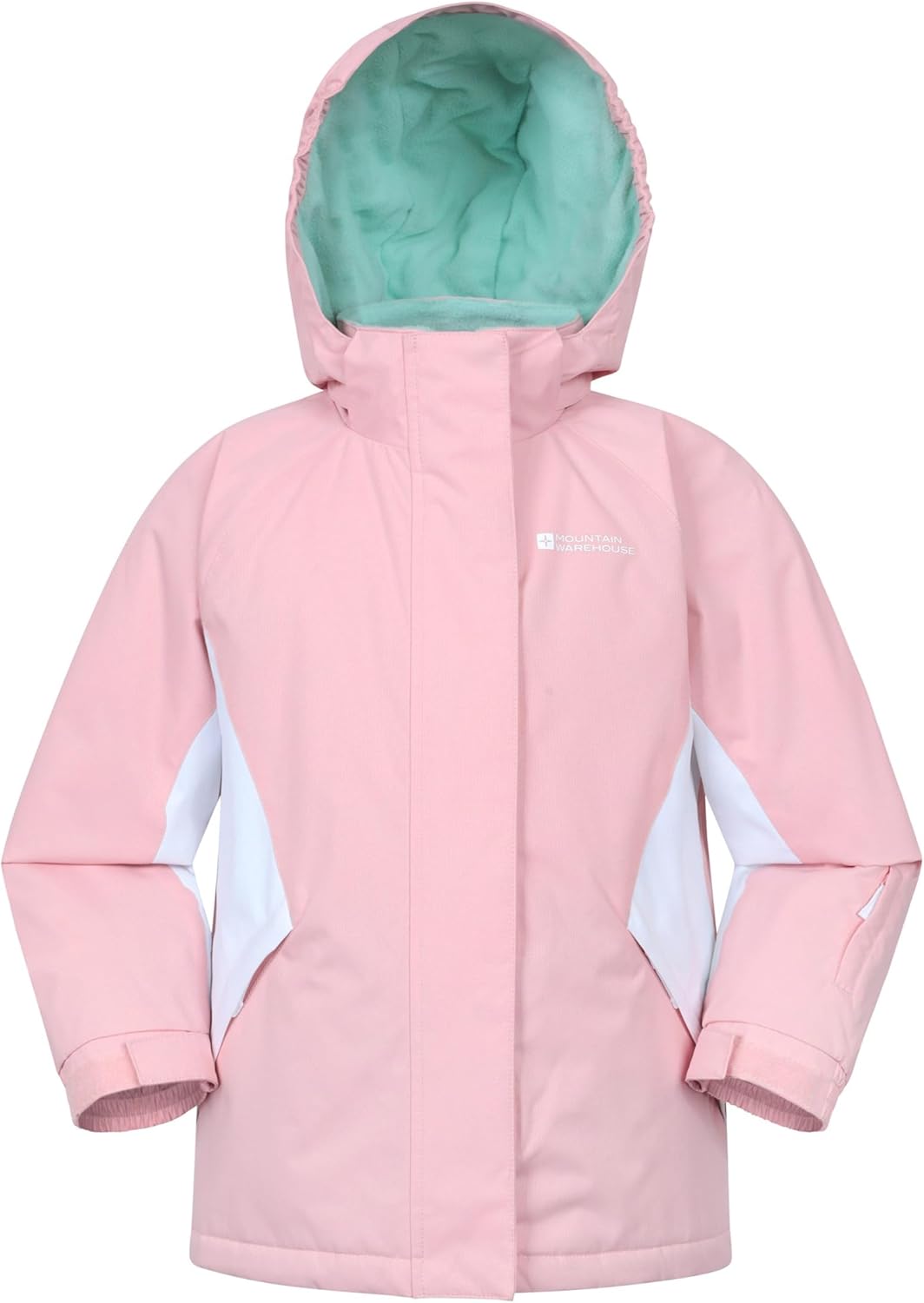 Kids Ski Jacket & Trousers Set - Snowproof Ski Outfit, Front Pockets, Fleece Lined Skiwear, Integrated Snowskirt - Winter Snowboarding Light Pink (01) 2-3 Years