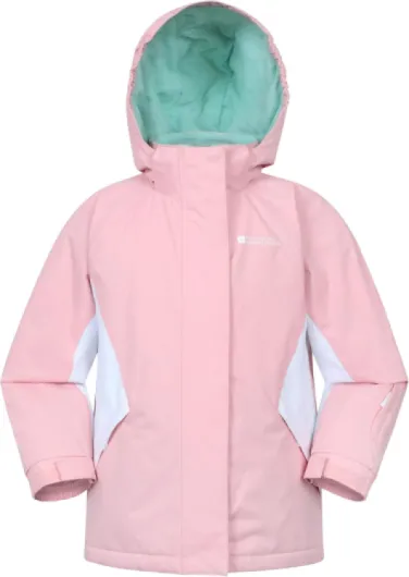 Kids Ski Jacket & Trousers Set - Snowproof Ski Outfit, Front Pockets, Fleece Lined Skiwear, Integrated Snowskirt - Winter Snowboarding Light Pink (01) 2-3 Years