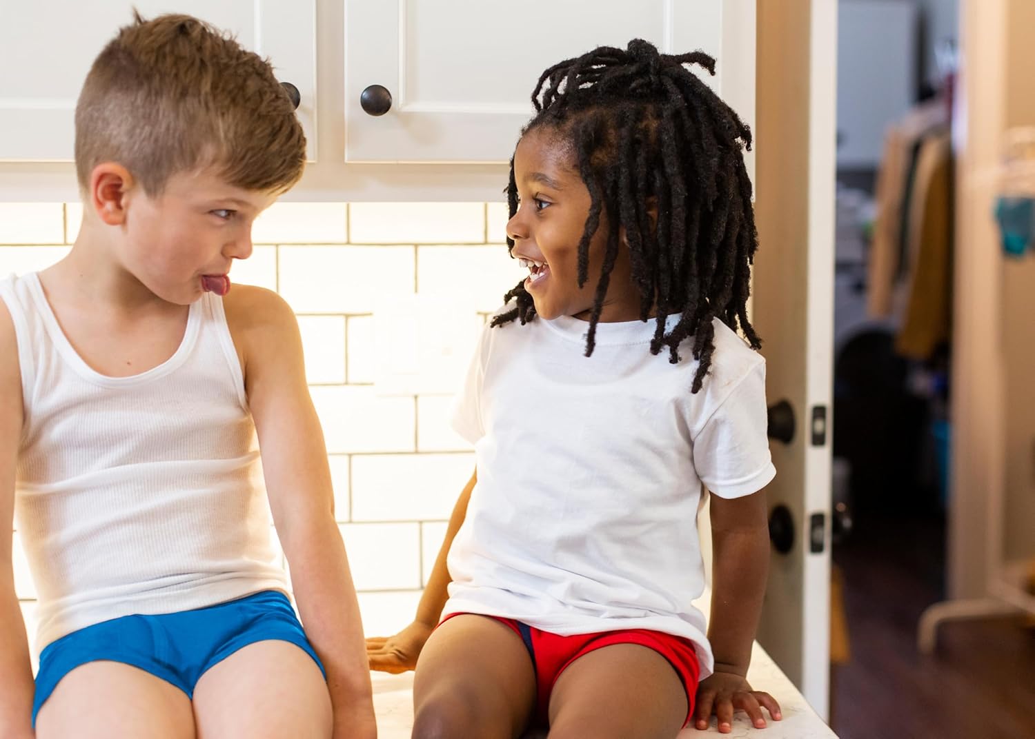 Hanes Boy's Tank Undershirt, EcoSmart Cotton Shirt, Multiple Packs Available Underwear (Pack of 10) M White - 10 Pack