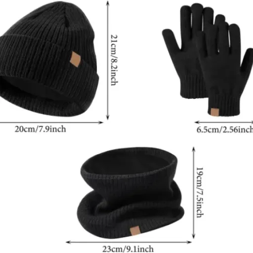 3 PCS Kids Winter Hat Scarf Gloves Set Review: warm, cheap, but not perfect on sizing