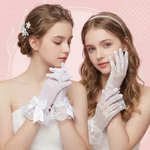 4 Pairs White Tea Party Gloves Review: cheap, cute, and clearly costume-level