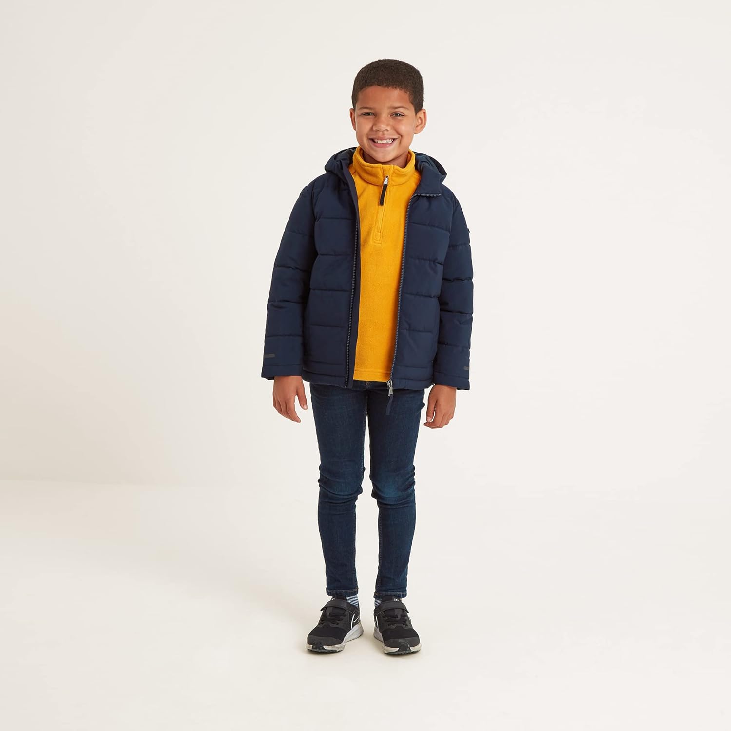 Harecroft Boys Winter Coat, Heavy, Quilted Puffer Jacket with Adjustable Hood and Insulated Filling 6-7 Years Dark Indigo