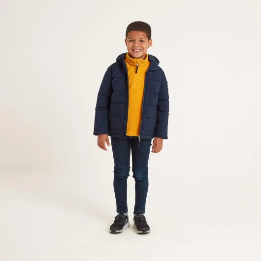 Harecroft Boys Winter Coat, Heavy, Quilted Puffer Jacket with Adjustable Hood and Insulated Filling 6-7 Years Dark Indigo