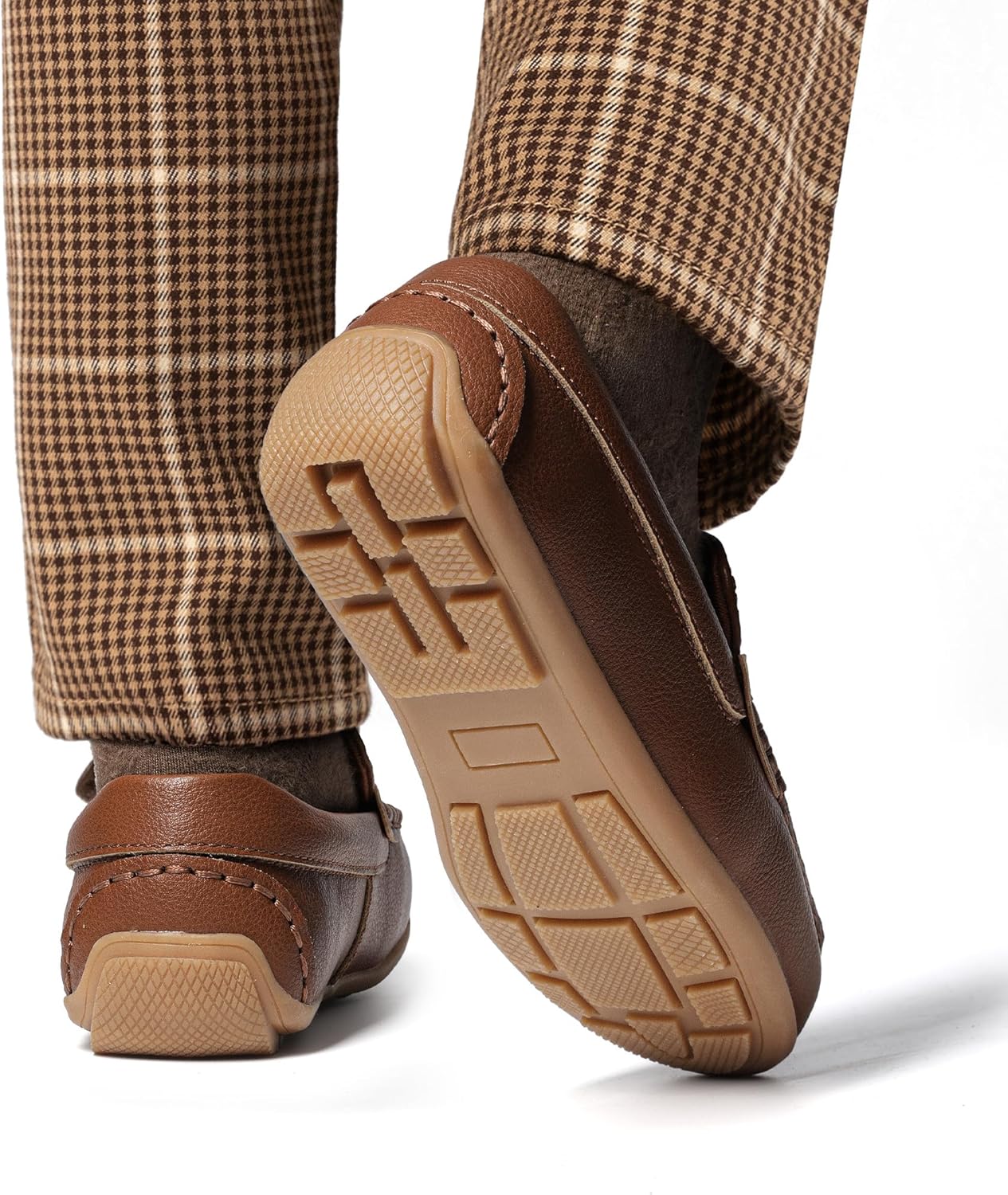 Boy's Dress Shoes Slip-On Penny Loafers Casual Moccasin Style for Toddler/Little Kid/Big Kid 11 UK Child Brown