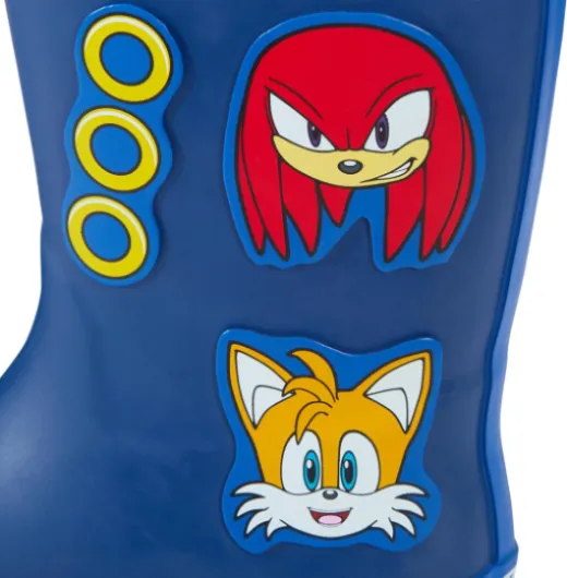 Sonic The Hedgehog Wellies Rubber Wellington Boots For Kids Rain Snow Wellies 3 UK Multi